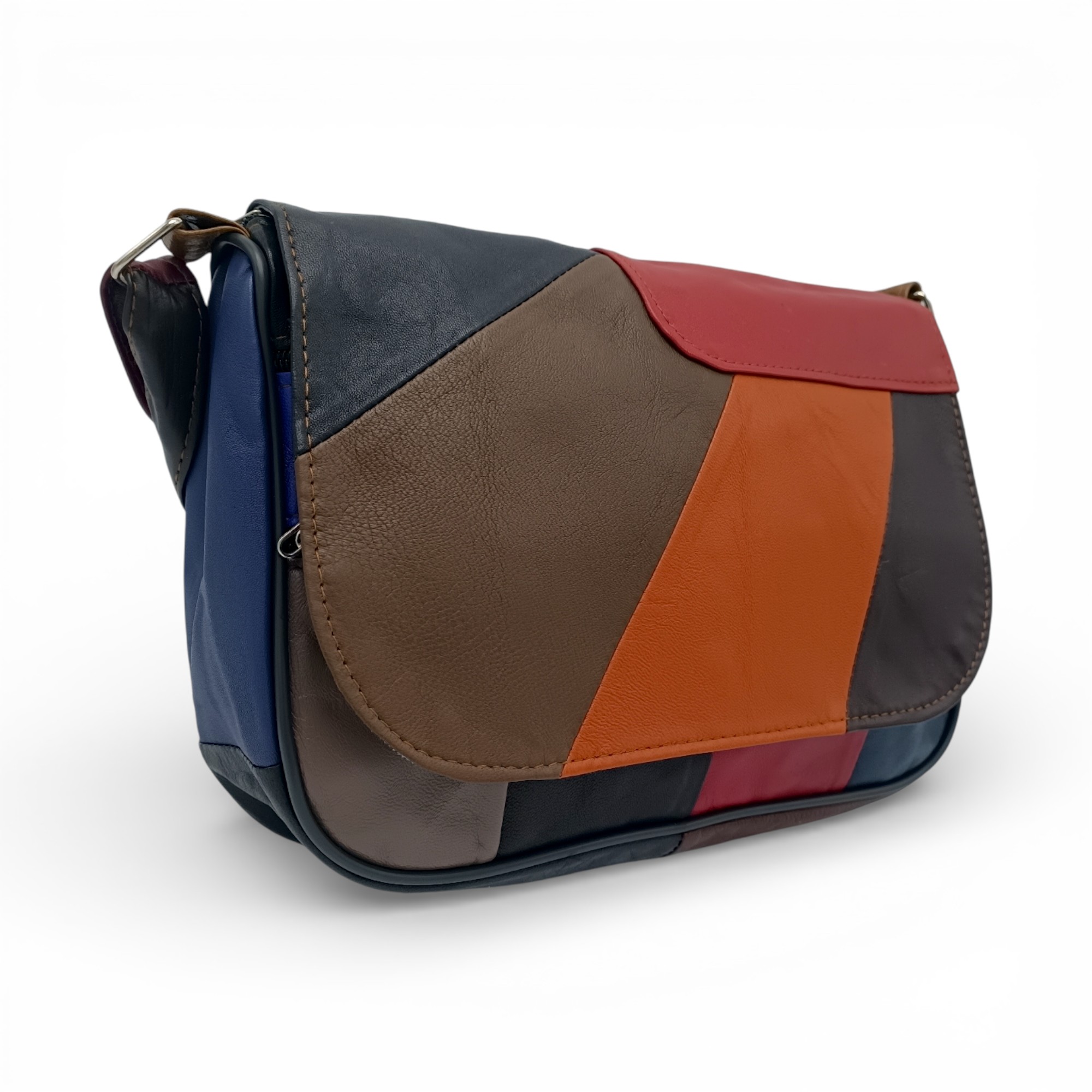 Geantă Damă Crossbody Lucia R45X-34, Piele Naturală Multicolor (1) Geantă Damă Crossbody Lucia R45X-34, Piele Naturală Multicolor