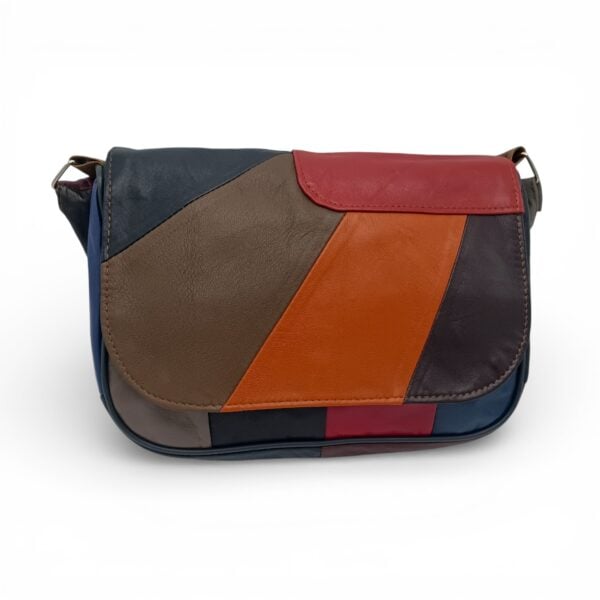 Geantă Damă Crossbody Lucia R45X-34, Piele Naturală Multicolor