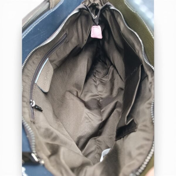 Geantă Damă Jasmine 6646-1 din Piele Naturală – Design Floral Multicolor cu Aplicații Lucrate Manual