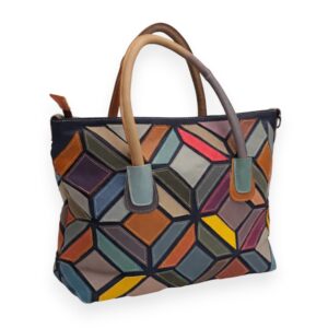 Geantă Damă Jasmine 8001, Piele Naturală, Multicolor