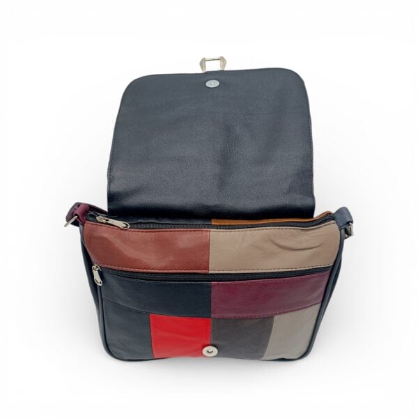 Geantă Damă Unicat Lucia R45-496, Piele Naturală, Multicolor