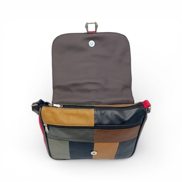 Geantă Damă Unicat Lucia R45-497, Piele Naturală, Multicolor