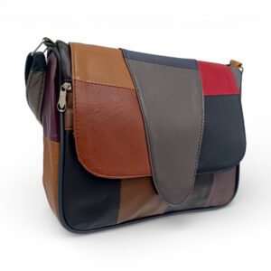 Geantă Damă Unicat Lucia R45-L3, Piele Naturală, Multicolor