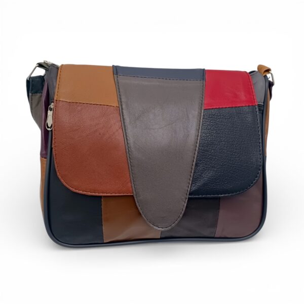 Geantă Damă Unicat Lucia R45-L3, Piele Naturală, Multicolor