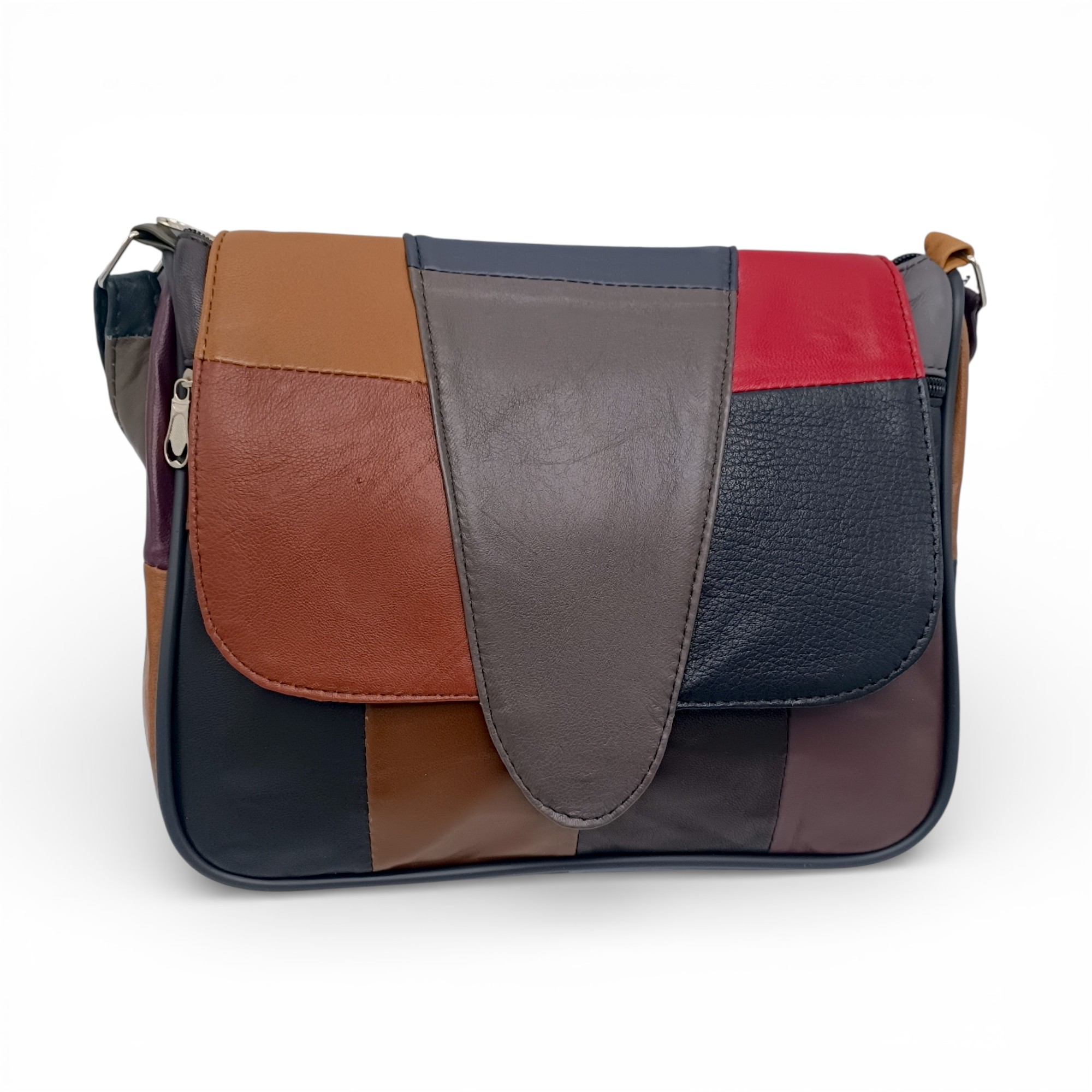 Geantă Damă Unicat Lucia R45-L3, Piele Naturală, Multicolor (3) Geantă Damă Unicat Lucia R45-L3, Piele Naturală, Multicolor