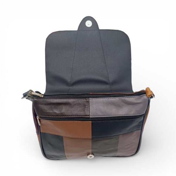 Geantă Damă Unicat Lucia R45-L3, Piele Naturală, Multicolor