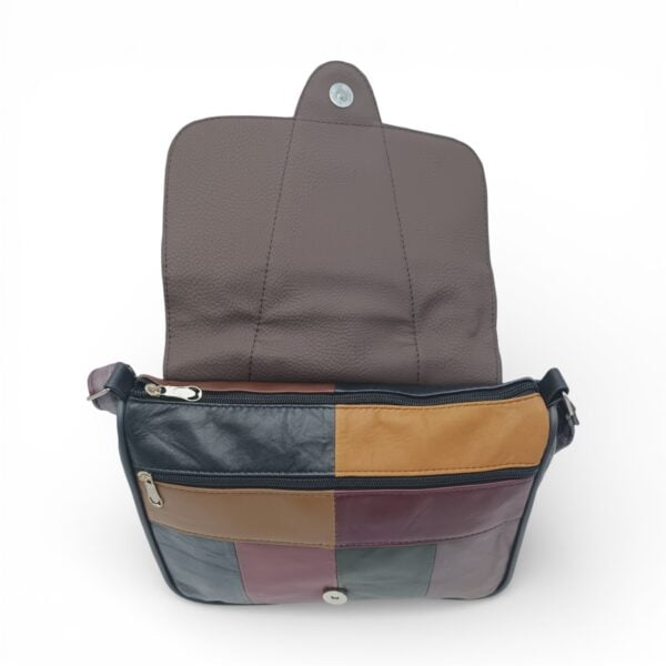 Geantă Damă Unicat Lucia R45-L4, Piele Naturală, Multicolor