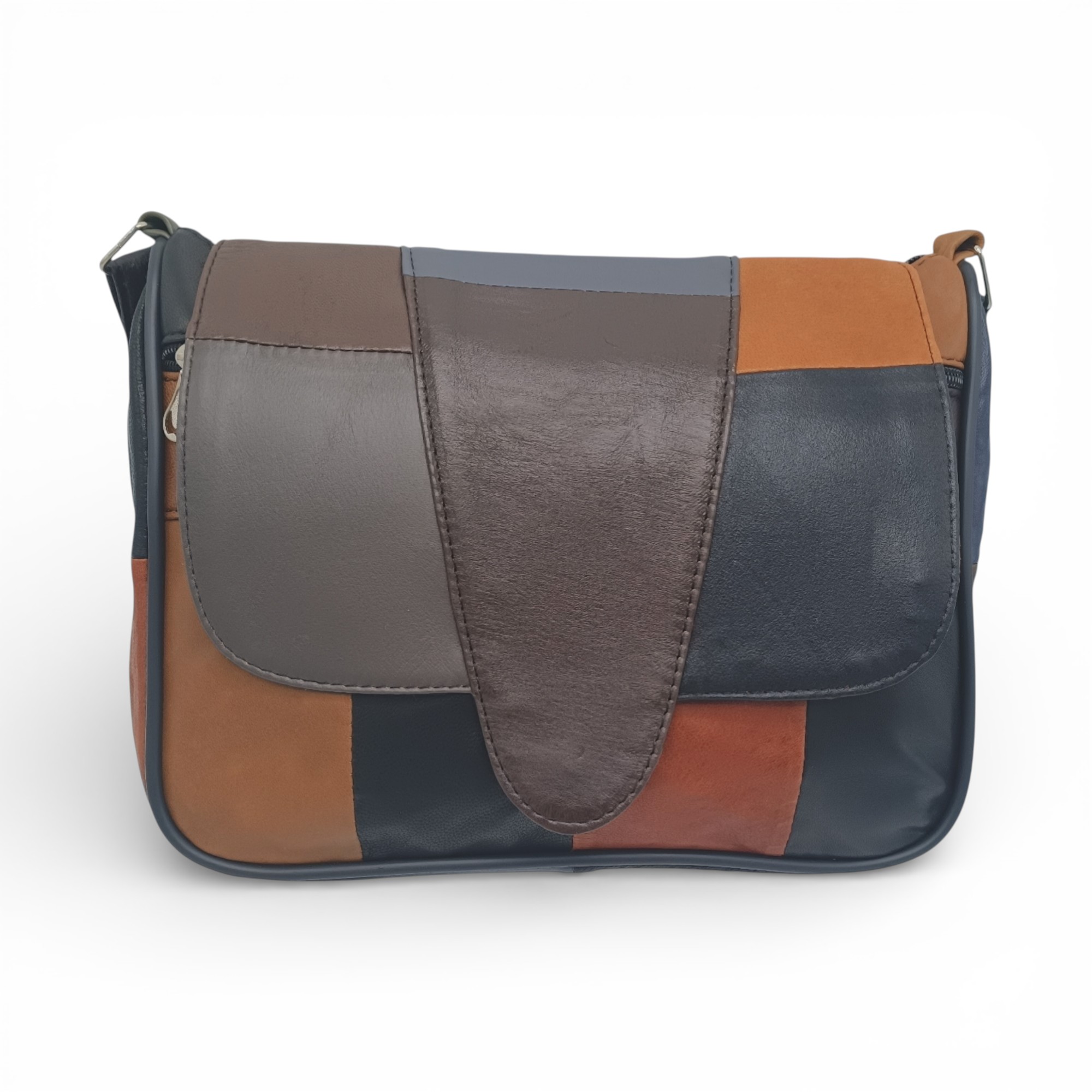 Geantă Damă Unicat Lucia R45-L5, Piele Naturală, Multicolor