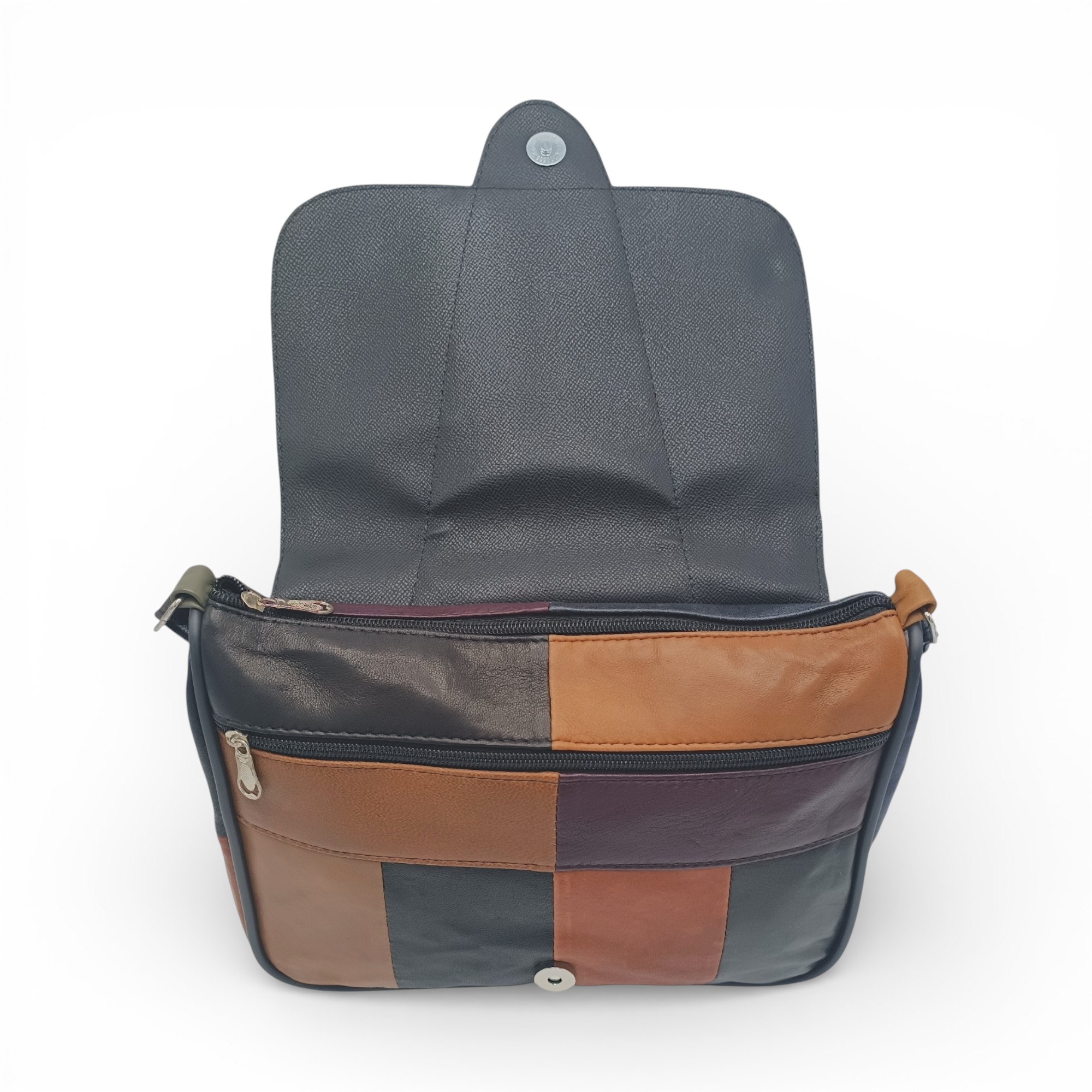 Geantă Damă Unicat Lucia R45-L5, Piele Naturală, Multicolor