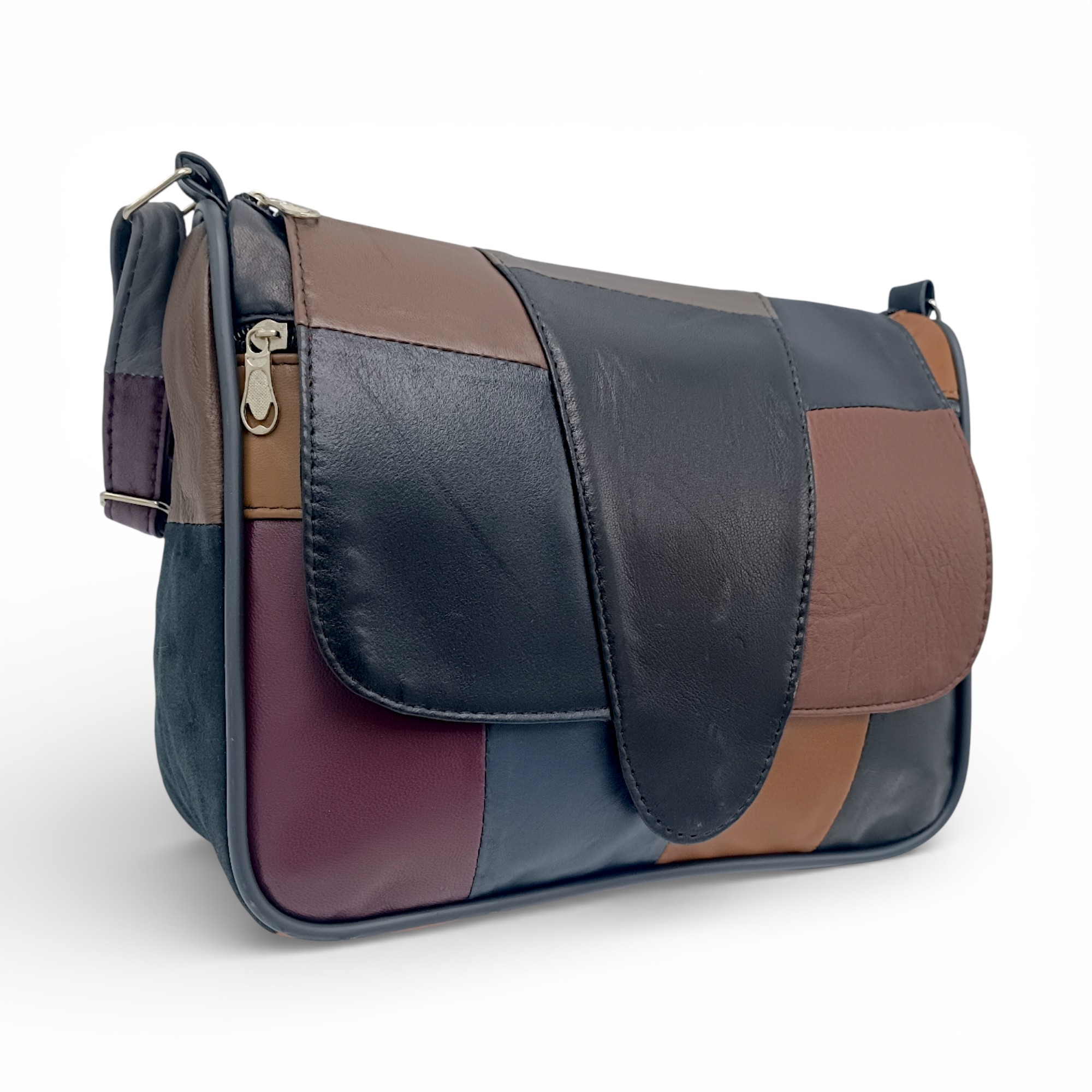 Geantă Damă Unicat Lucia R45-L7, Piele Naturală, Multicolor