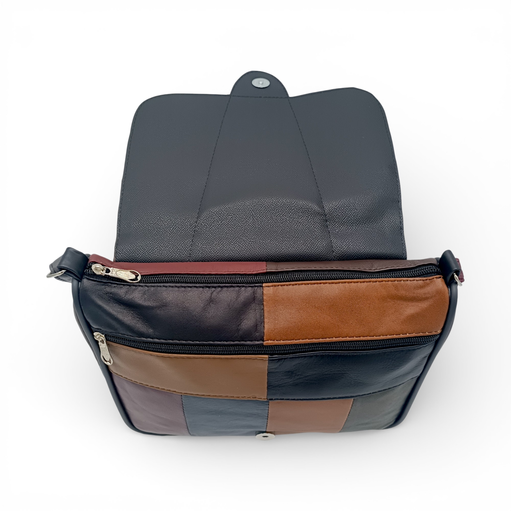 Geantă Damă Unicat Lucia R45-L7, Piele Naturală, Multicolor