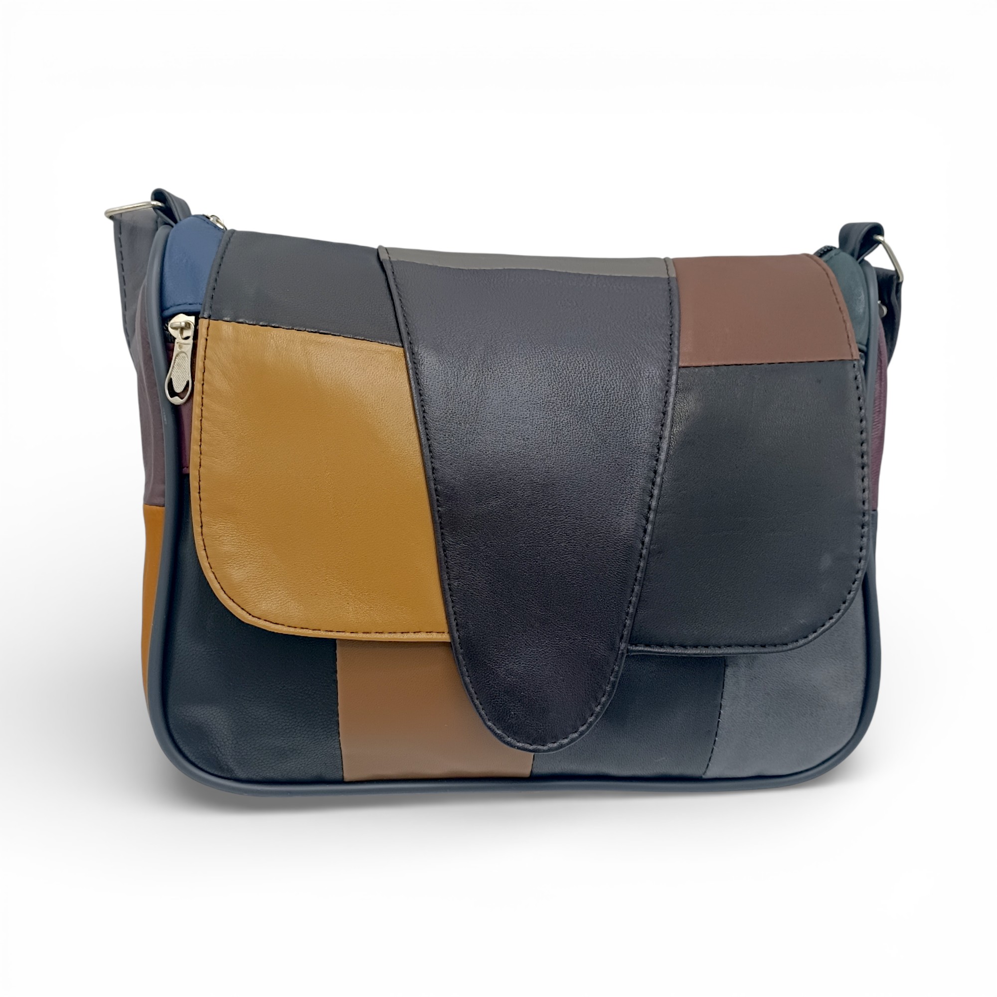 Geantă Damă Unicat Lucia R45-L8, Piele Naturală, Multicolor