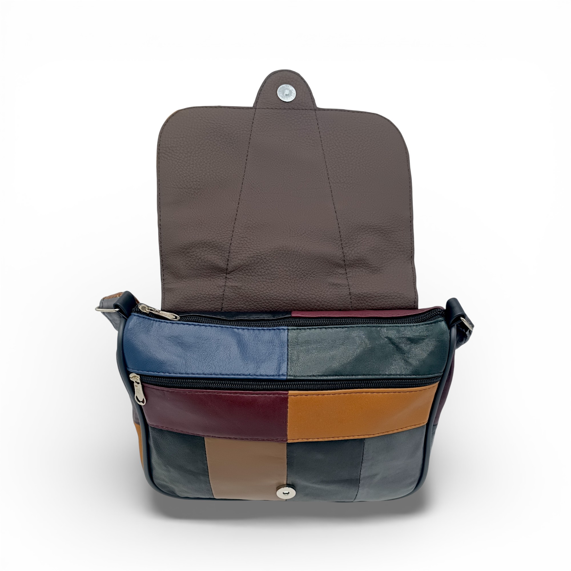 Geantă Damă Unicat Lucia R45-L8, Piele Naturală, Multicolor