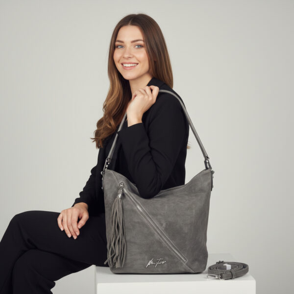 Geantă damă, Velina Fabbiano VF8027-1, culoare Gri