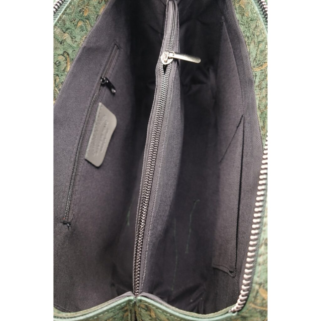 Geantă de lux din piele naturală din Italia, cu imprimeu colorat – Belle Monique BM185 – Verde Geantă de lux din piele naturală din Italia, cu imprimeu colorat – Belle Monique BM185 – Verde