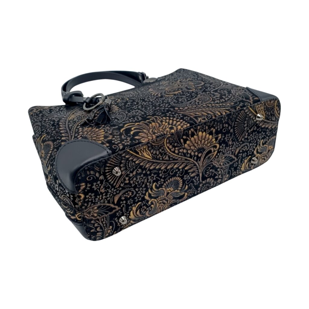 Geantă de lux din piele naturală din Italia, cu imprimeu colorat – Belle Monique BM185 – Negru Geantă de lux din piele naturală din Italia, cu imprimeu colorat – Belle Monique BM185 – Negru