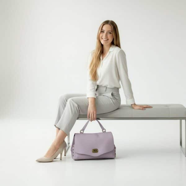 Geantă din piele naturală Belle Monique Boemia HM6515-Negru