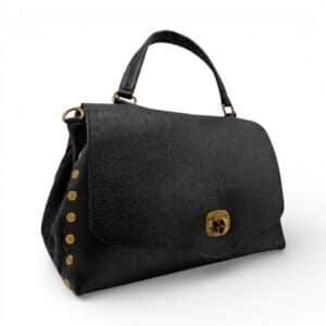 Geantă din piele naturală Belle Monique Boemia HM6515-Negru