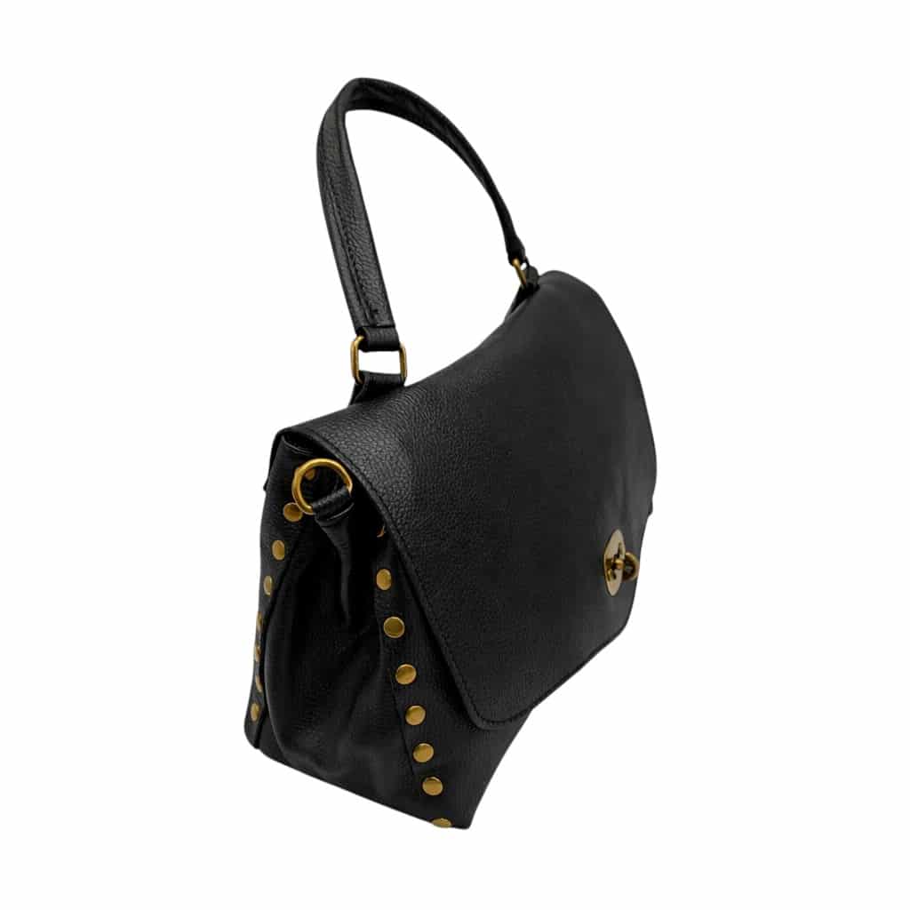 Geantă din piele naturală Belle Monique Boemia HM6515-Negru