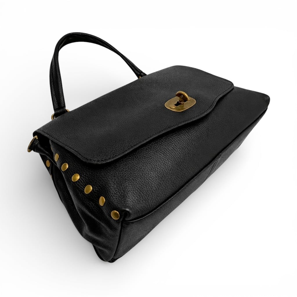 Geantă din piele naturală Belle Monique Boemia HM6515-Negru