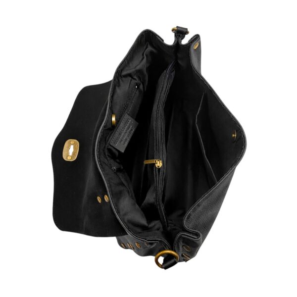 Geantă din piele naturală Belle Monique Boemia HM6515-Negru