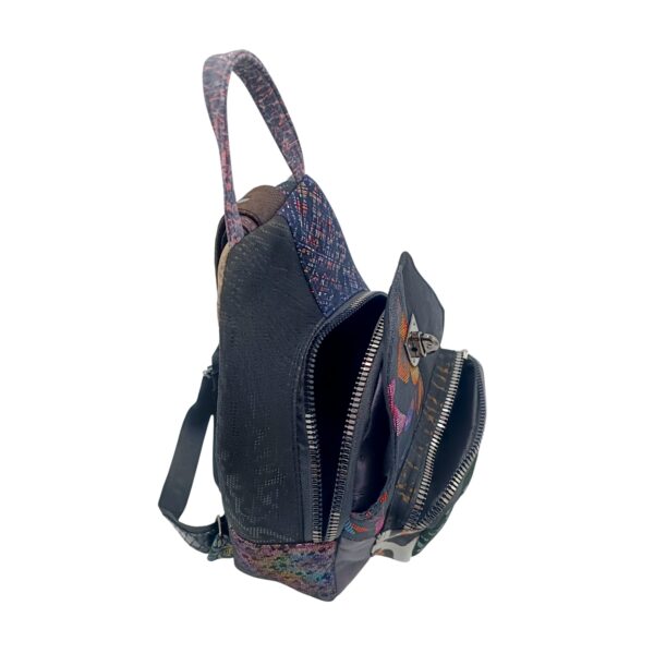 Rucsac Damă Eveline R85-209, Piele Naturală, Multicolor