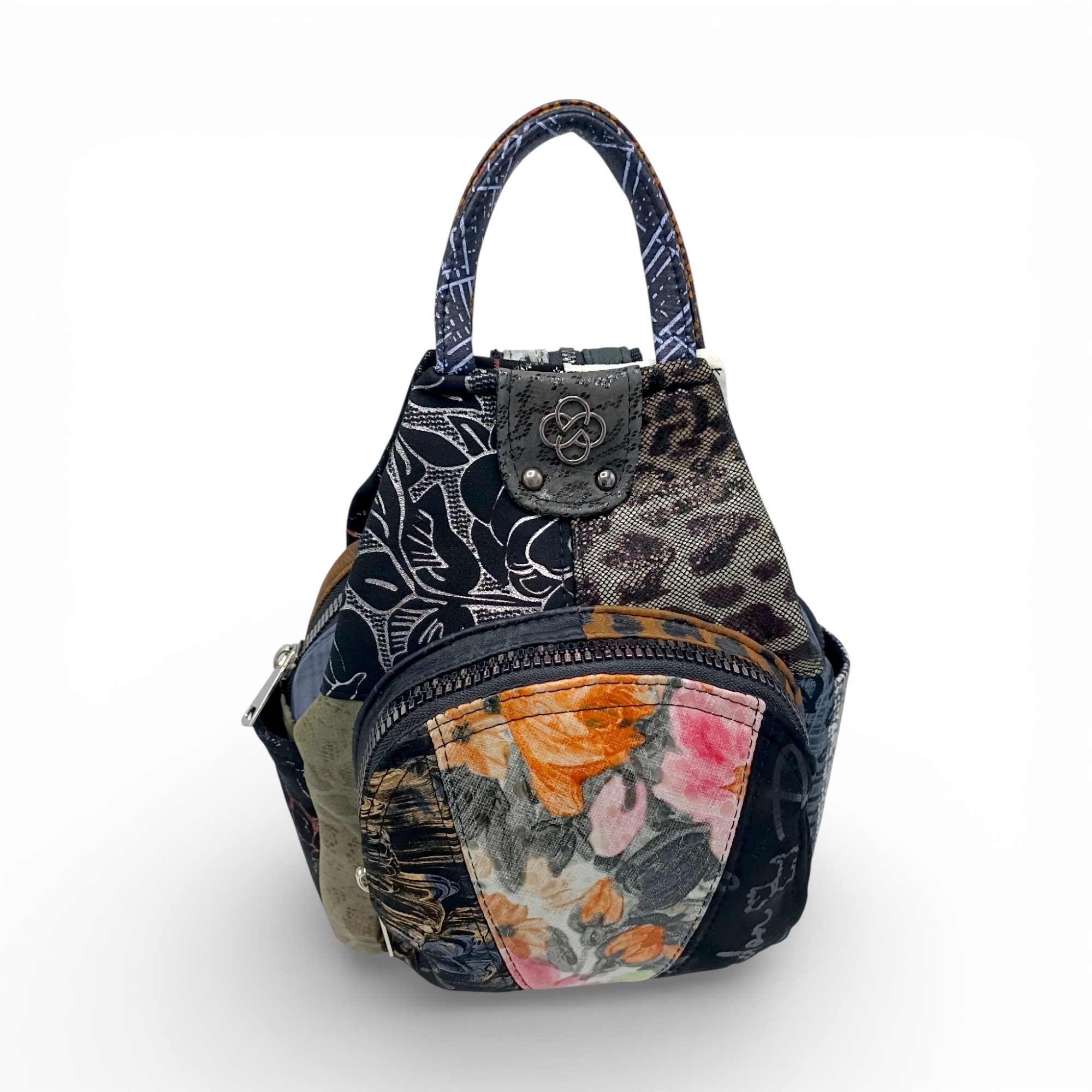 Rucsac Damă Piele Naturală, Design Multicolor – Eveline R91-42