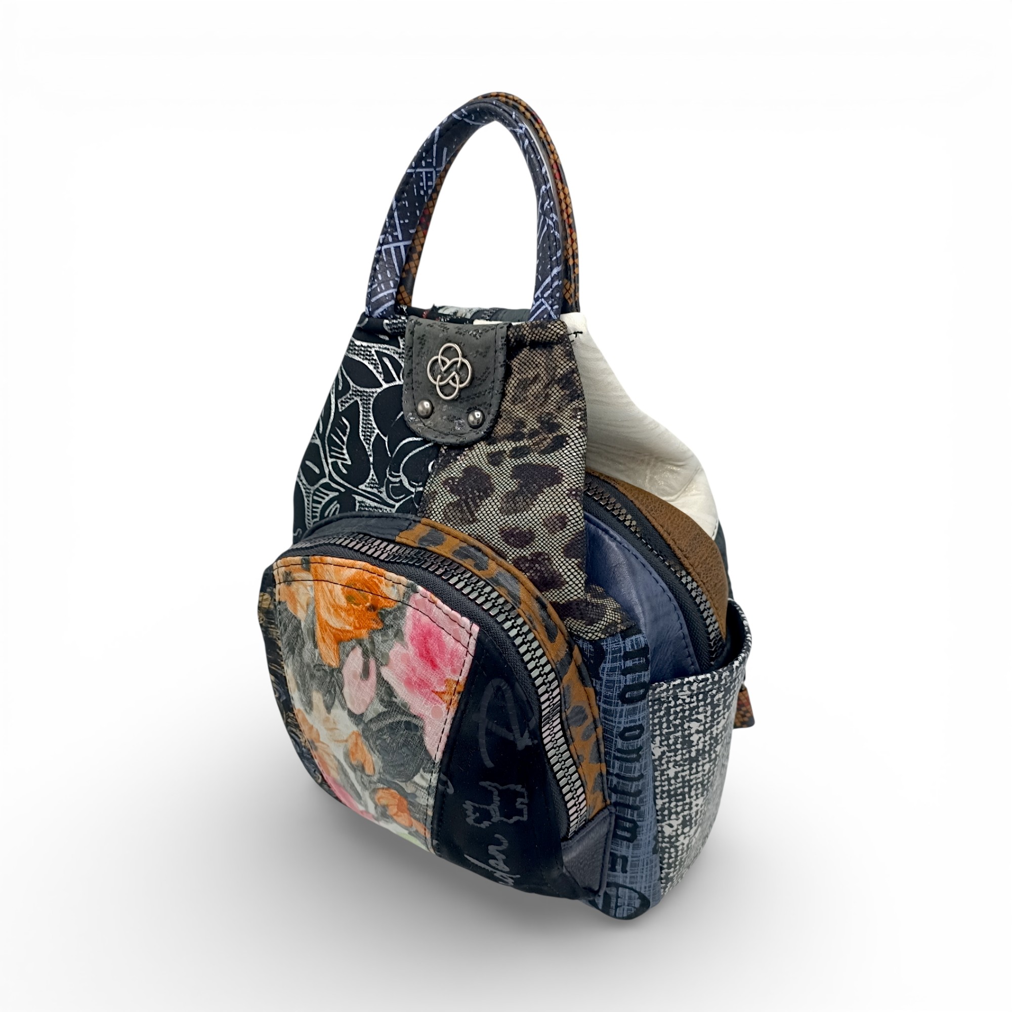 Rucsac Damă Piele Naturală, Design Multicolor – Eveline R91-42