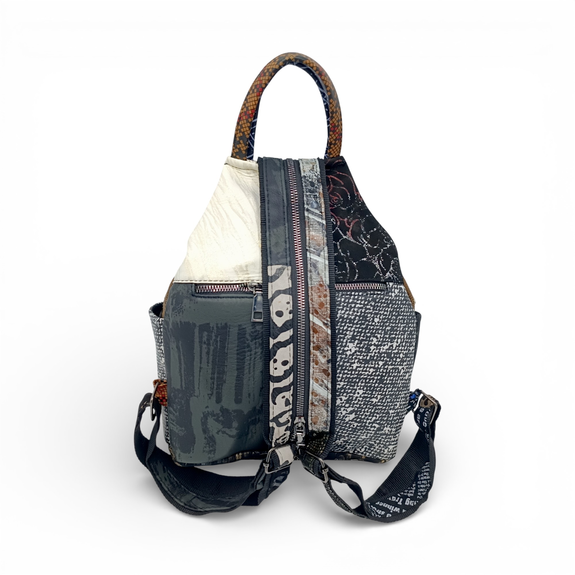 Rucsac Damă Piele Naturală, Design Multicolor – Eveline R91-42