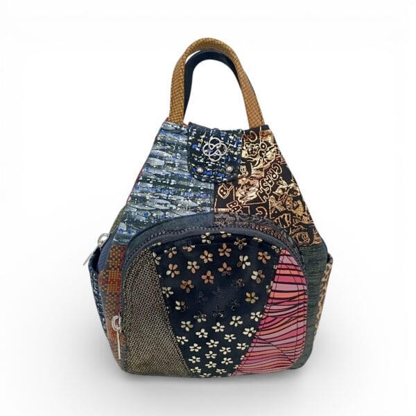 Rucsac Damă Piele Naturală, Design Multicolor – Eveline R91-43