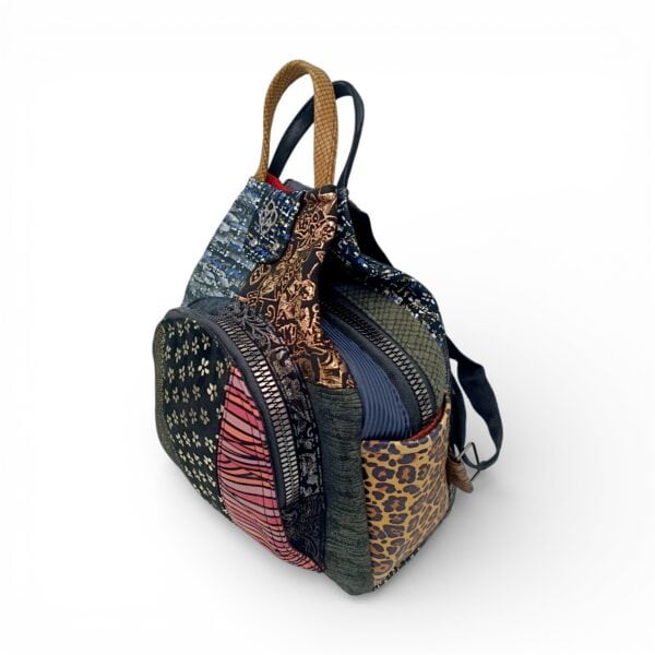 Rucsac Damă Piele Naturală, Design Multicolor – Eveline R91-43