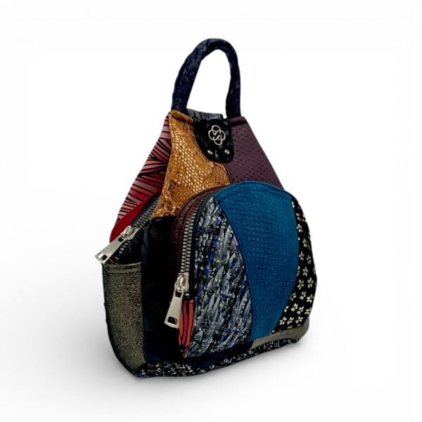 Rucsac Damă Piele Naturală, Design Multicolor – Eveline R91-44-