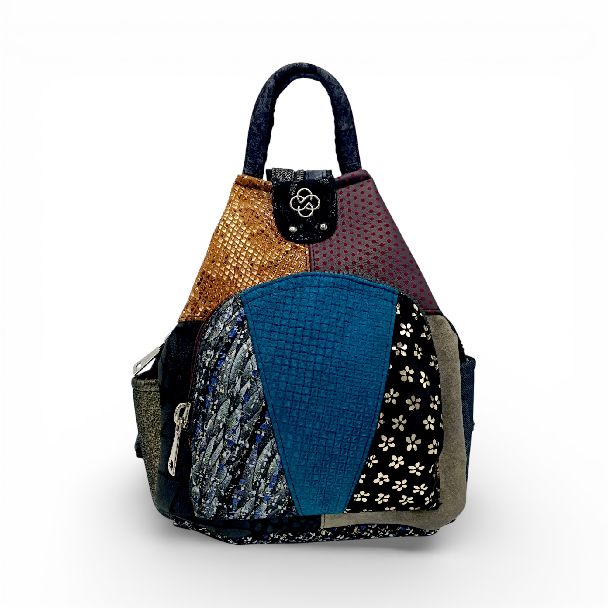 Rucsac Damă Piele Naturală, Design Multicolor – Eveline R91-44-