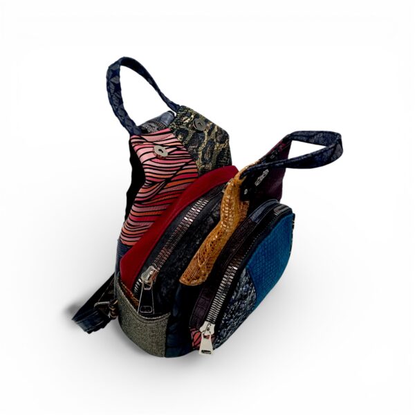 Rucsac Damă Piele Naturală, Design Multicolor – Eveline R91-44-