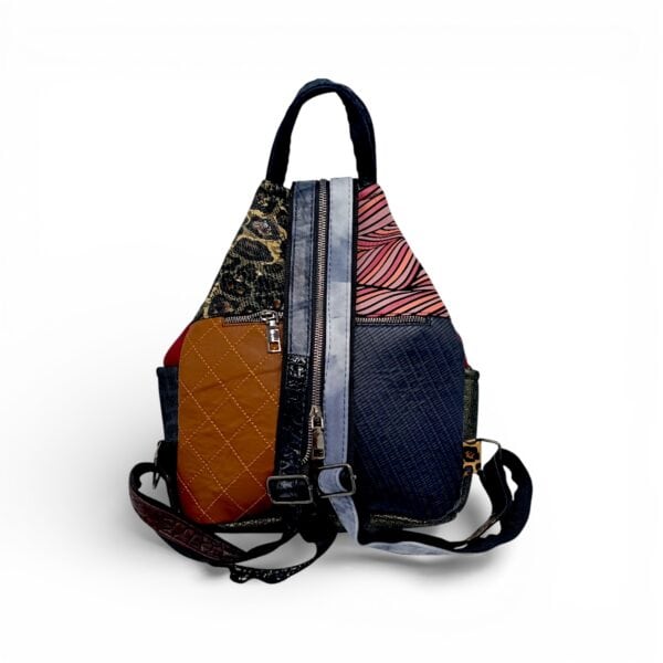 Rucsac Damă Piele Naturală, Design Multicolor – Eveline R91-44-