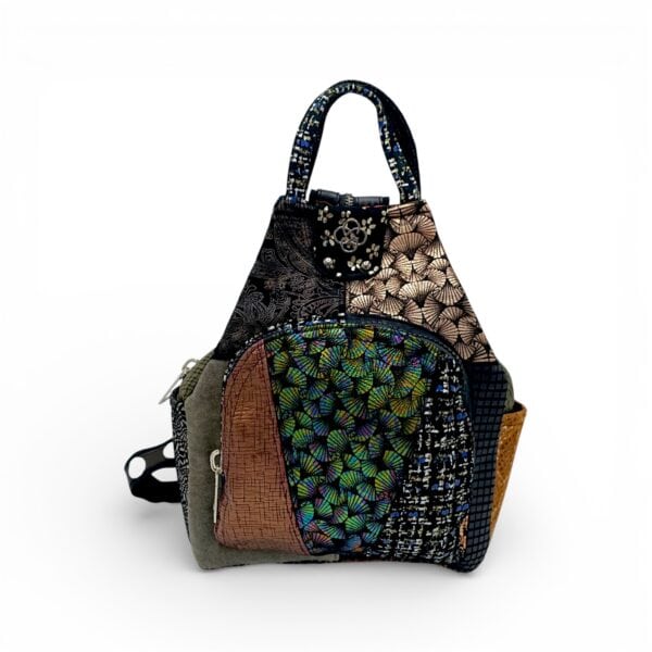 Rucsac Damă Piele Naturală, Design Multicolor – Eveline R91-45-