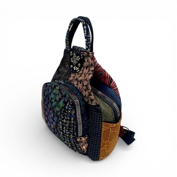 Rucsac Damă Piele Naturală, Design Multicolor – Eveline R91-45-