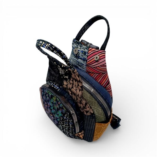 Rucsac Damă Piele Naturală, Design Multicolor – Eveline R91-45-