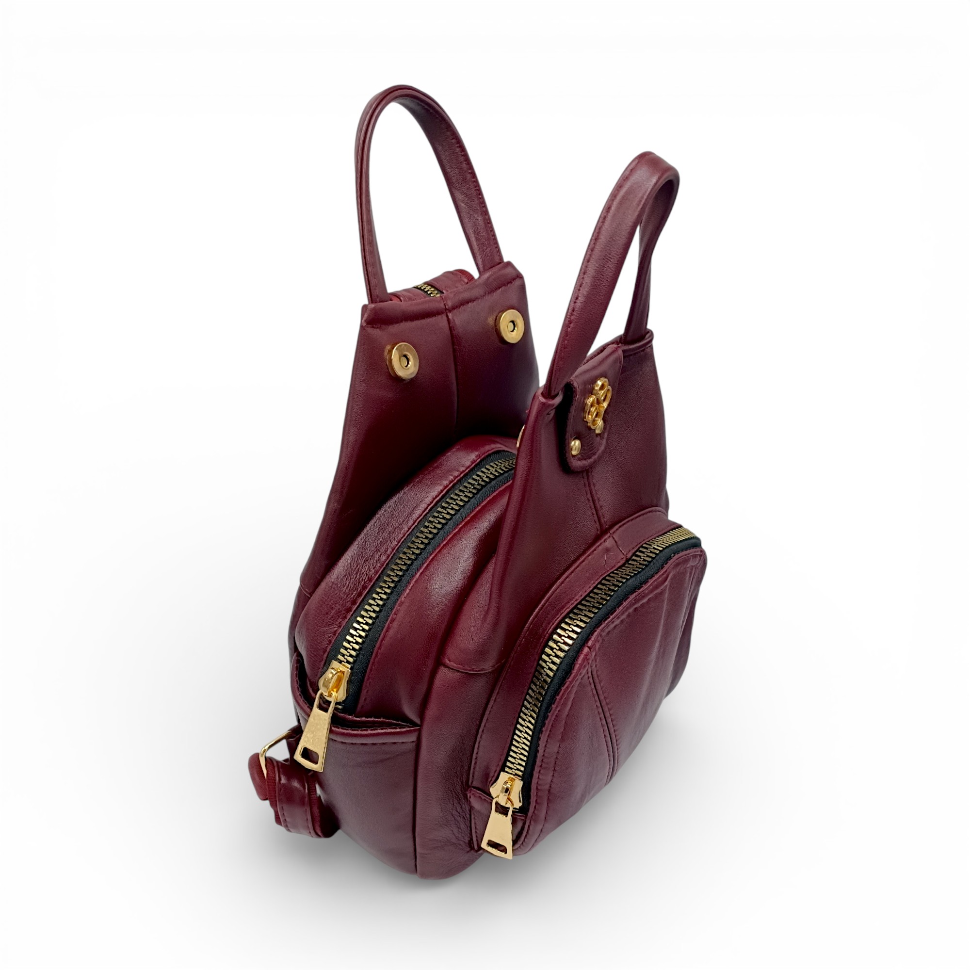 Rucsac Damă Piele Naturală, Design Multicolor – Eveline R91-BG-