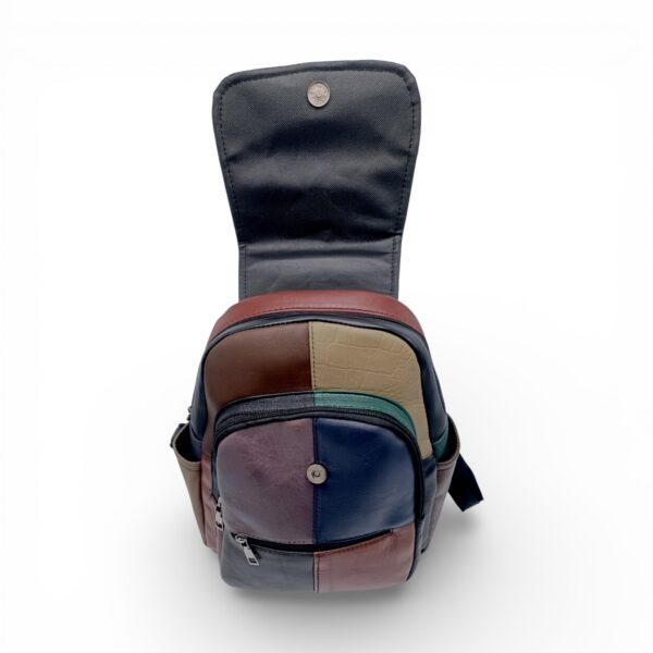 Rucsac Damă Piele Naturală Multicolor Eveline R105-42 – Design Unicat Patchwork