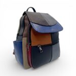 Rucsac Damă Piele Naturală Multicolor Eveline R105-43 – Design Unicat Patchwork