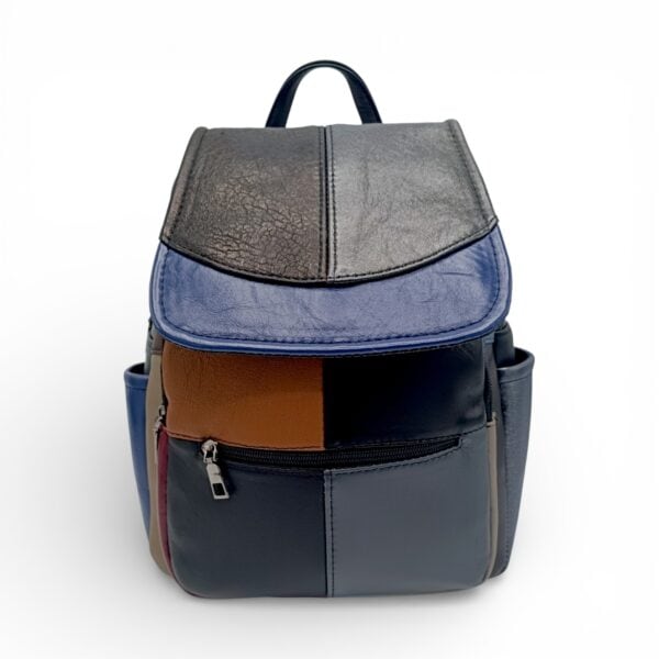 Rucsac Damă Piele Naturală Multicolor Eveline R105-43 – Design Unicat Patchwork