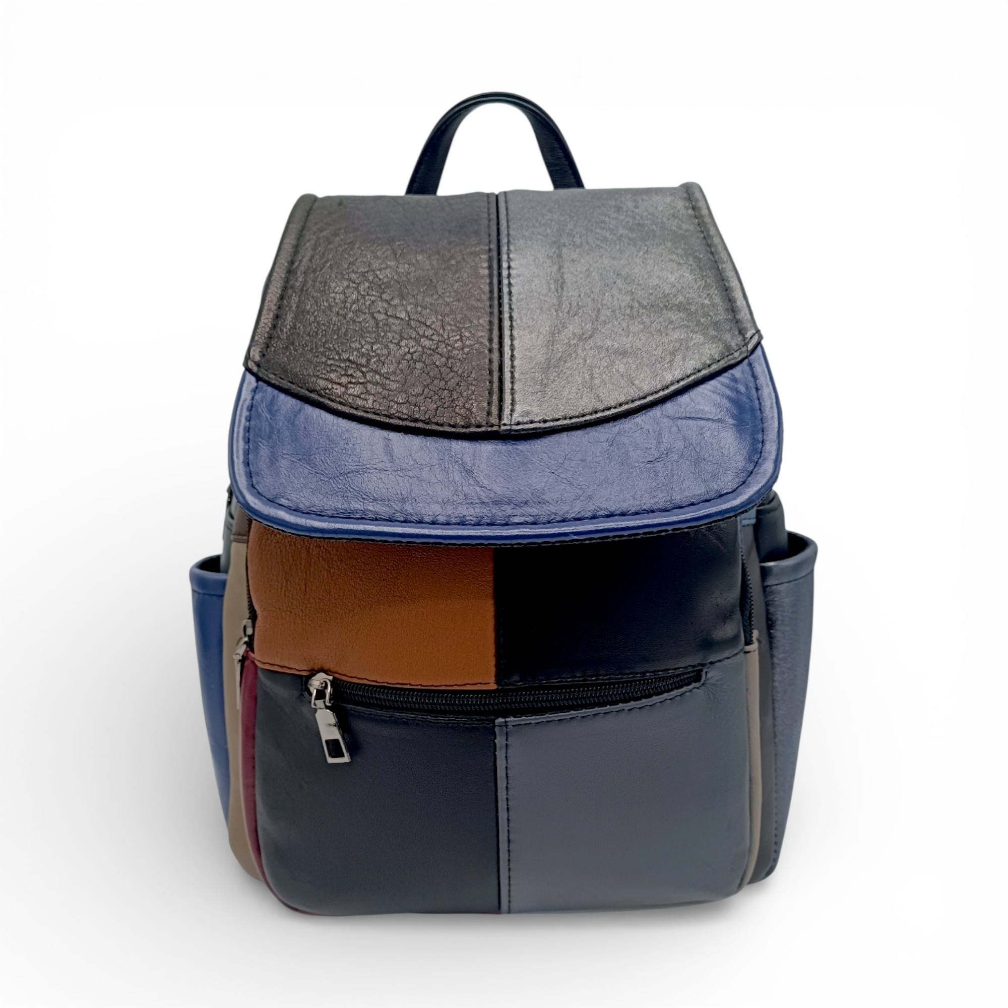 Rucsac Damă Piele Naturală Multicolor Eveline R105-43 – Design Unicat Patchwork