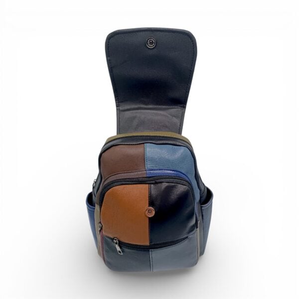 Rucsac Damă Piele Naturală Multicolor Eveline R105-43 – Design Unicat Patchwork