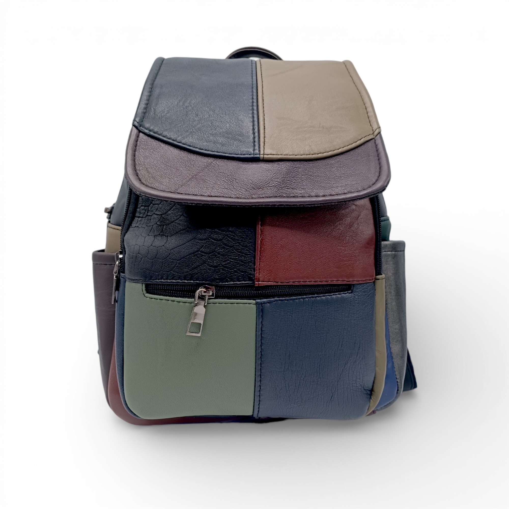 Rucsac Damă Piele Naturală Multicolor Eveline R105-41 – Design Unicat Patchwork