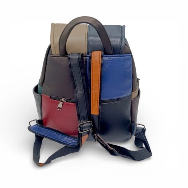 Rucsac Damă Piele Naturală Multicolor Eveline R105-41 – Design Unicat Patchwork
