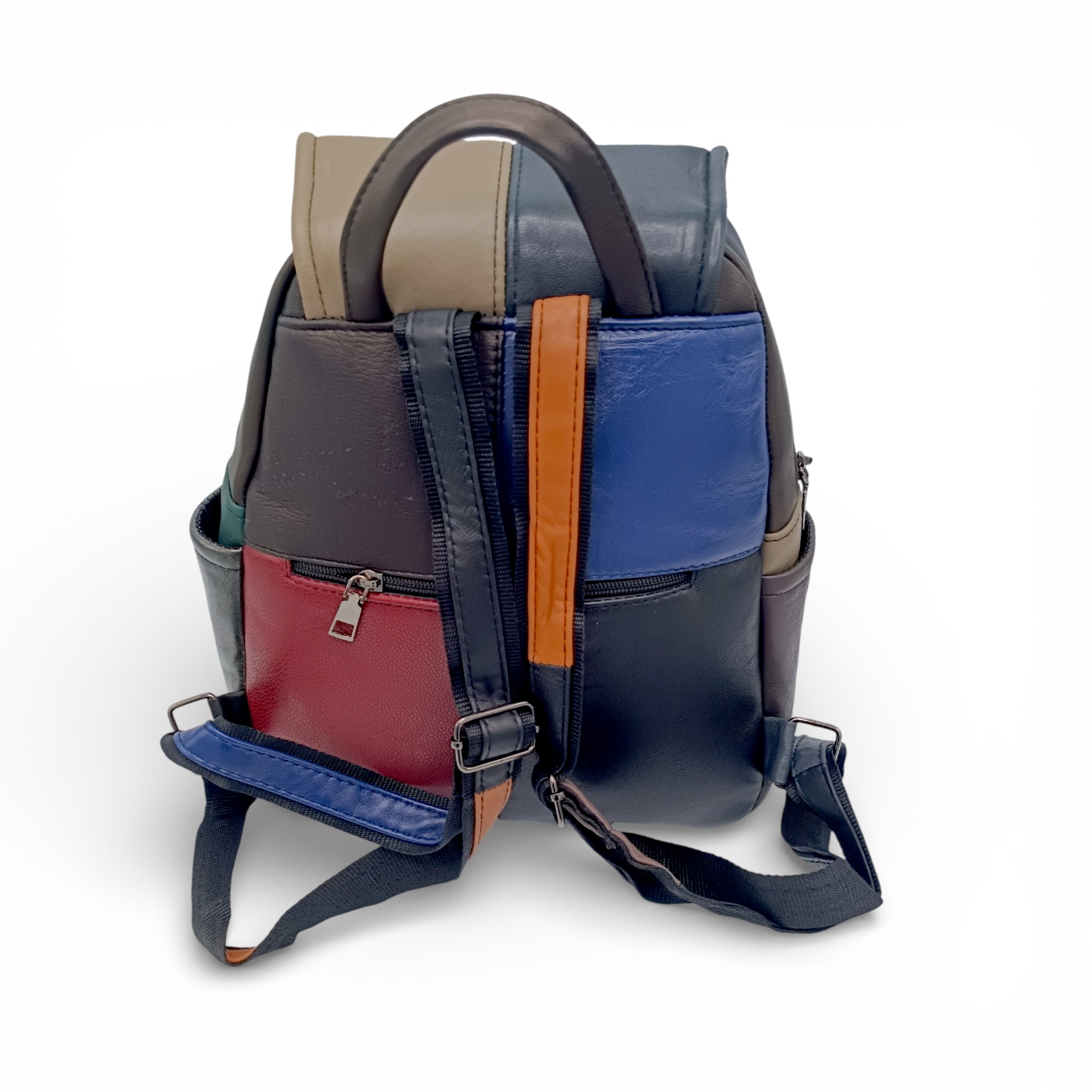 Rucsac Damă Piele Naturală Multicolor Eveline R105-41 – Design Unicat Patchwork