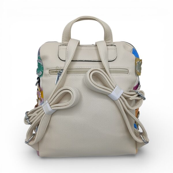 Rucsac damă patchwork floral multicolor Silvia Rosa SR25-082H -Bej- design modern