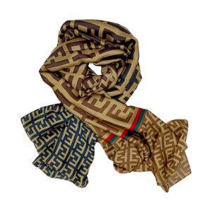 Eșarfă Feeling Silk – Alexa G&D-213 (85×180 cm) | Signature Luxe Beige, Cutie Cadou