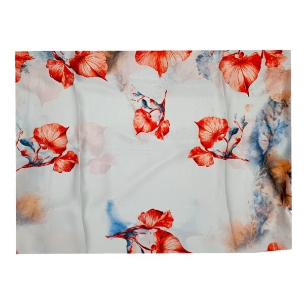 Eșarfă Feeling Silk – Alexa G&D-216 (85×180 cm) | Scarlet Petal Dream, Cutie Cadou